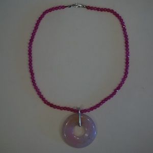 16" Genuine Agate & Rose Quartz Necklace